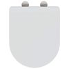 vidaXL Toilet Seat White 47 x 36 x 3.4 cm Duroplast