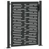 vidaXL Garden Gate with Lock Black 85 x 130 cm Powder-Coated Steel