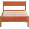 vidaXL Bed Frame without Mattress Wax Brown 90x200 cm Solid Wood Pine