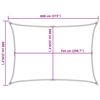 vidaXL Sun Shade Sail Sand 8x6 m 100% Polyester Oxford