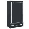 vidaXL Wardrobe | Black | Non-woven fabric, Iron | Medium | Collapsible