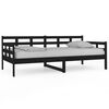vidaXL Day Bed without Mattress Black Solid Wood Pine 90x190 cm Single