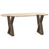 vidaXL Coffee Table Legs 2 pcs Natural Steel 38x(42-43.3) cm Steel