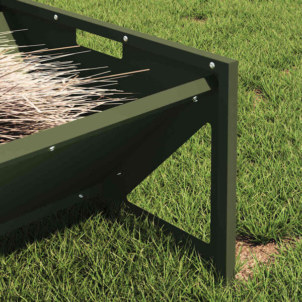 vidaXL Livestock Feeding Trough Olive Green 108 x 50 x 28 cm