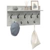 vidaXL Wall-Mounted Coat Rack with Shelf Concrete Grey 80 x 40 x 12 cm