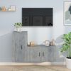 vidaXL 2 Piece TV Cabinet Set Concrete Grey Engineered Wood