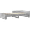 vidaXL Bed Frame without Mattress Grey Sonoma 100x200 cm Engineered Wood