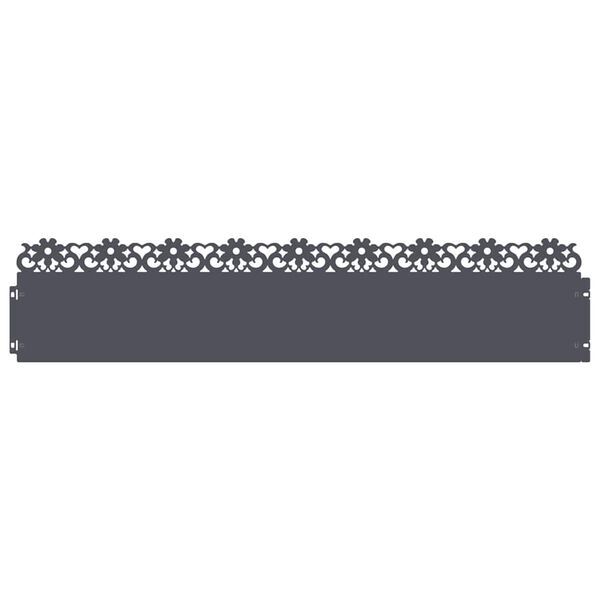 vidaXL Lawn Edgings 10 pcs Anthracite 103 x 0.05 x 22 cm Steel
