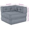vidaXL Modular Sofa 3 pcs Grey Fabric