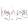 vidaXL Party Tent Anthracite and White 600 x 400 x 266 cm