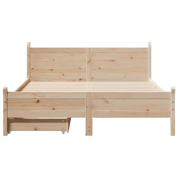 vidaXL Bed Frame without Mattress 140x200 cm Solid Wood Pine