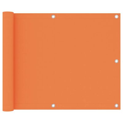 vidaXL Balcony Screen Orange 75x600 cm Oxford Fabric