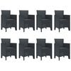 vidaXL Garden Dining Set 9 pcs Anthracite Polypropylene