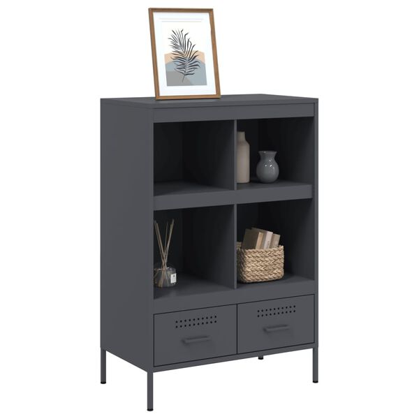 vidaXL Highboard Anthracite 68x39x101.5 cm Steel