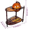 vidaXL Globe Bar Wine Stand Eucalyptus Wood Freestanding