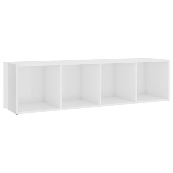 vidaXL 3 Piece TV Cabinet Set High Gloss White Engineered Wood