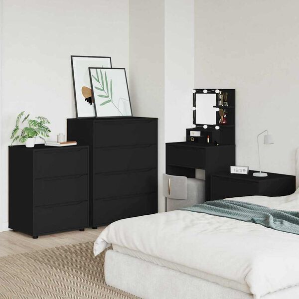 vidaXL Storage Cabinet Black 60 x 48 x 81 cm Engineered Wood