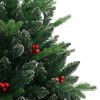 vidaXL Artificial Hinged Christmas Tree with Red Berries 150 cm