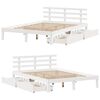 vidaXL Bed Frame with Drawers without Mattress White 120x190 cm Small Double