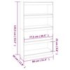 vidaXL Book Cabinet/Room Divider Grey 80x30x135.5 cm Solid Wood Pine