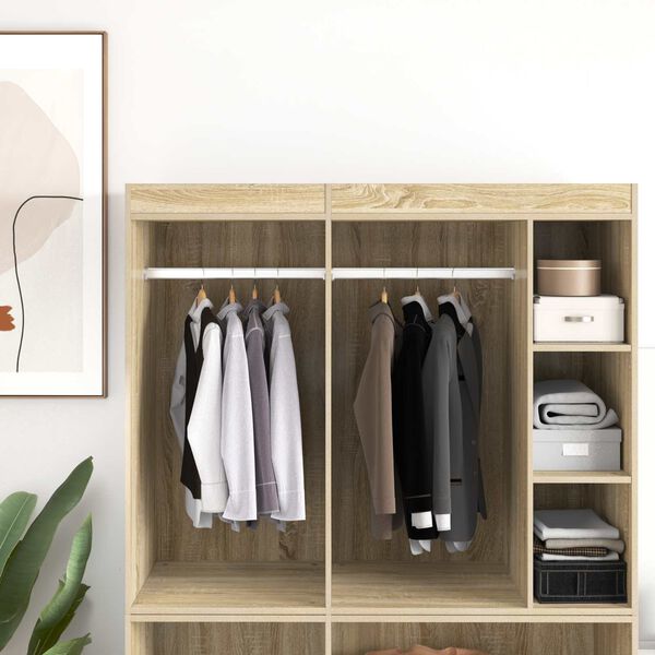 vidaXL Closet Rod 12 pcs Silver 664 x 15 x 29 mm Aluminium Alloy