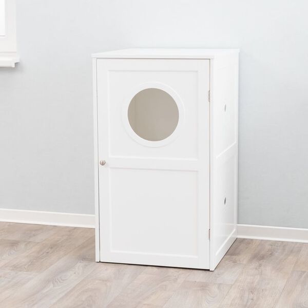 TRIXIE Cat House for Litter Box with 2 Storeys 53x90x58 cm White