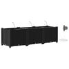 vidaXL Garden Planter 3 pcs Black Steel