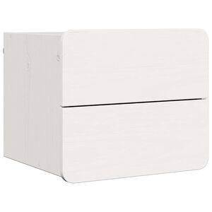 vidaXL Bedside Table with Drawer White 39 x 34 x 33 cm Solid pinewood