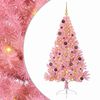 vidaXL Artificial Pre-lit Christmas Tree with 300 LEDs Pink 180 cm PVC