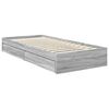 vidaXL Storage Bed with Drawer Grey Sonoma 90 x 190 cm Engineered Wood