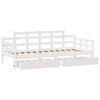 vidaXL Daybed with Drawers without Mattress White 90x200 cm Solid Wood