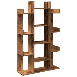 vidaXL Book Cabinet Old Wood 86x25.5x140 cm Engineered Wood