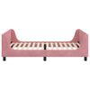 vidaXL Children's Bed Frame with Headboard Pink 90 x 190 cm Velvet