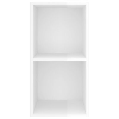 vidaXL Wall-mounted TV Cabinet High Gloss White 37x37x72 cm Engineered Wood
