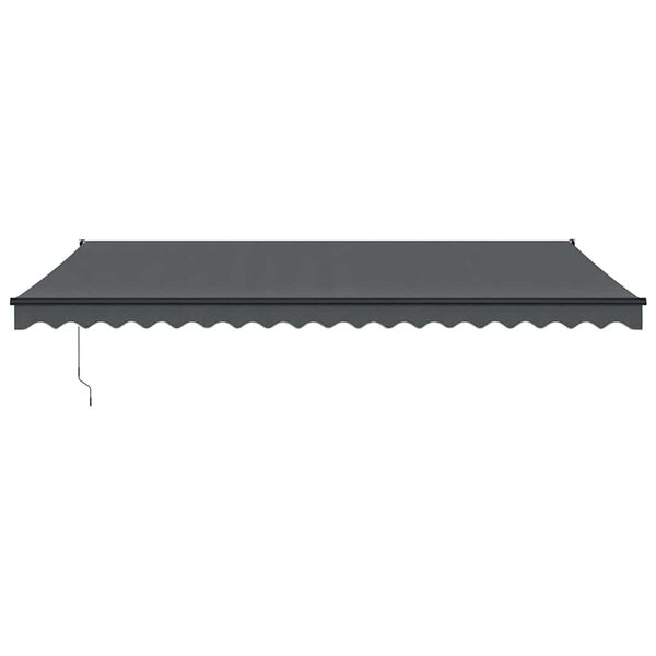 vidaXL Retractable Awning Anthracite 5x3 m Fabric and Aluminium