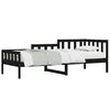 vidaXL Day Bed without Mattress Black 80x200 cm Solid Wood Pine