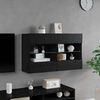 vidaXL TV Wall Cabinet Black Oak 98.5 x 30 x 60.5 cm Engineered Wood