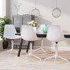 vidaXL Swivel Dining Chairs 4 pcs White PP