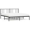 vidaXL Metal Bed Frame without Mattress with Headboard Black 183x213cm