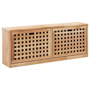 vidaXL Shoe Storage Bench 94x20x38 cm Solid Walnut Wood