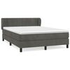 vidaXL Box Spring Bed with Mattress Dark Grey 140x190 cm Velvet