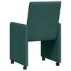 vidaXL Dining Chairs with Wheels 2 pcs Dark green 57 x 66 x 94 cm