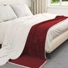 vidaXL Throw Blanket Bordeaux Red 220 x 240 cm Fleece