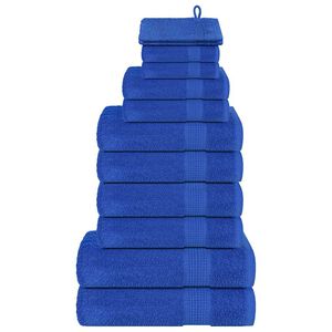vidaXL 12 Piece Towel Set "FROGN" Blue 360 gsm