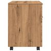 vidaXL Mobile File Cabinet with Wheels Artisan Oak 45x38x54 cm Engineered Wood