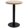 vidaXL Bistro Table | Light brown and black | MDF, Steel | Small | Durable