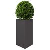 vidaXL Garden Planter Black Triangular 50x43x75 cm Steel