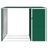 vidaXL Garden Firewood Shed Green 245x98x159 cm Galvanised Steel