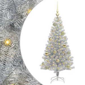 vidaXL Christmas Tree Silver 120 cm PET