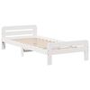 vidaXL Bed frame without Mattress White 75x190 cm Small Single Solid Wood Pine